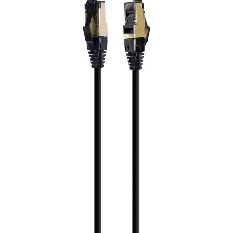 S/FTP Cat8 patchkabel LSZH, 2 m, zwart – afbeelding 2