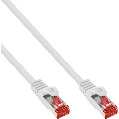 InLine® Patchkabel, S/FTP (PiMf), Cat.6, 250 MHz, PVC, CCA, wit, 2m – afbeelding 2