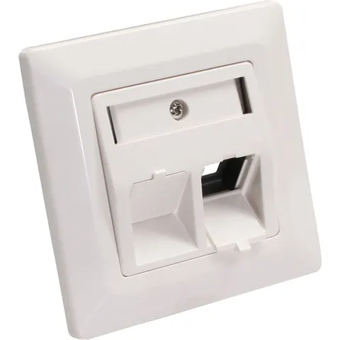 Wandcontactdoos voor 2 Keystone modules / wit (RAL9010) – afbeelding 2