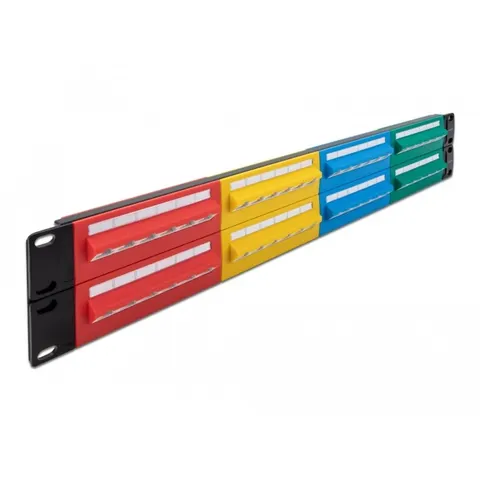 Delock 19″ Patch Panel 48 port Cat.5e 2U coloured – afbeelding 2