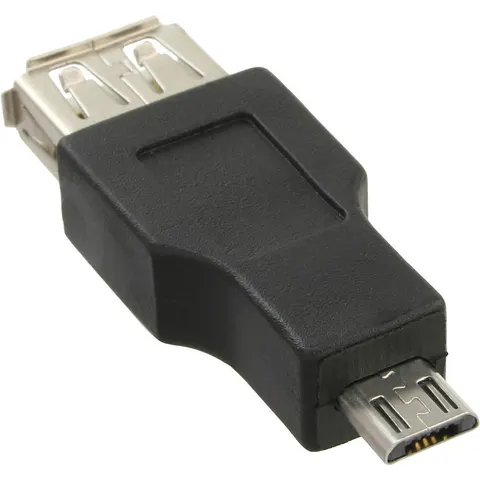 USB Micro B (m) - USB-A (v) adapter - USB2.0 / zwart – afbeelding 2