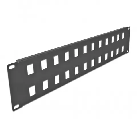 Delock 19 inch patch panel | voor 24 Keystone modules | 2U | zwart – afbeelding 2
