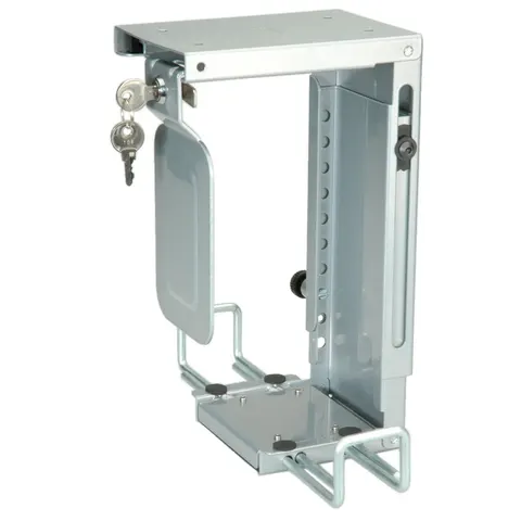 ROLINE Mini PC houder, afsluitbaar, zilver – afbeelding 2