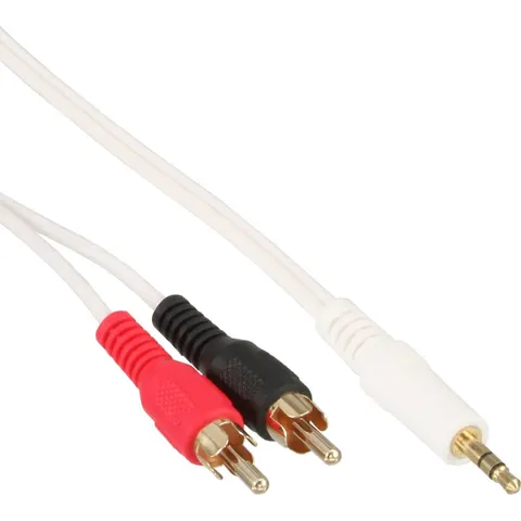 3,5mm Jack - Tulp stereo audio kabel - wit - 5 meter – afbeelding 2