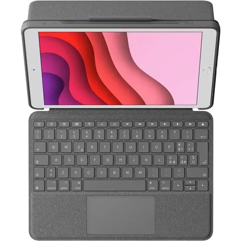 Bluetooth Keyboard with Support for Tablet iPad Logitech ComboTouch QWERTY Graphite Italian (Refurbished B) – afbeelding 2