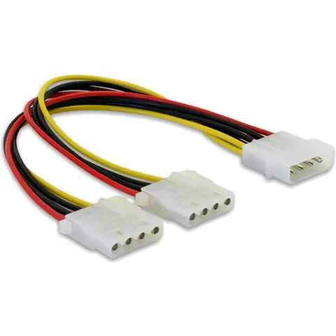 Molex (m) - 2x Molex (v) splitter - 0,15 meter – afbeelding 2