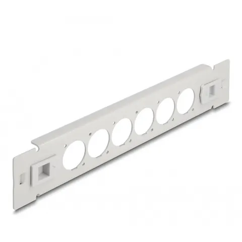 Delock 10 inch patch panel | voor 6 D-type modules | 1U | toolfree | grijs – afbeelding 2