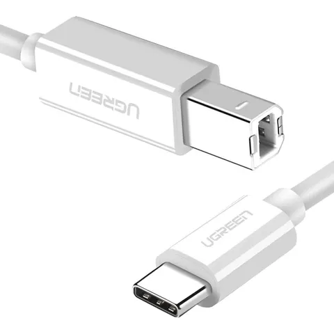 Ugreen - Printerkabel - Printer kabel usb - USB 2.0 - USB-C - 1.5 Meter - Wit – afbeelding 2