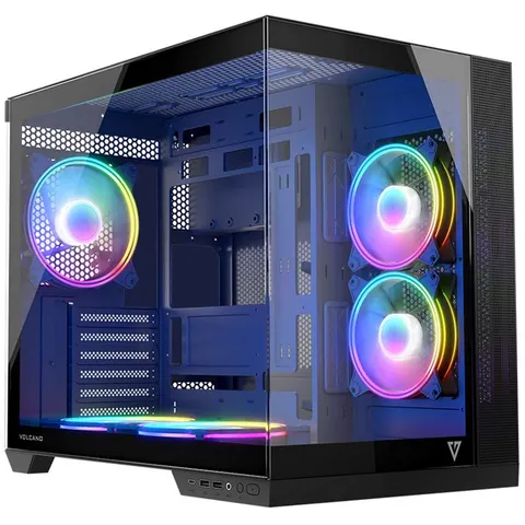 MODECOM Volcano Panorama - Computer Behuizing - ARGB - 5 Ventilatoren - Midi Tower – afbeelding 2