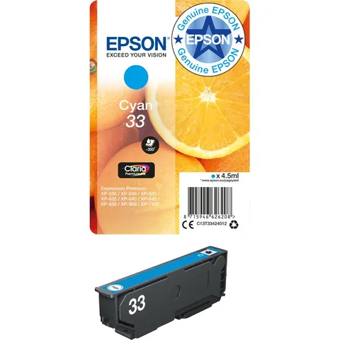 Epson 33 - Inktcartridge / Cyan – afbeelding 2