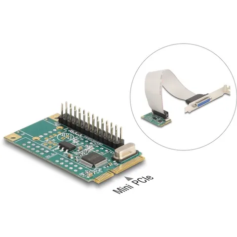 Delock Mini PCIe I/O PCIe full size 1 x Parallel – afbeelding 2