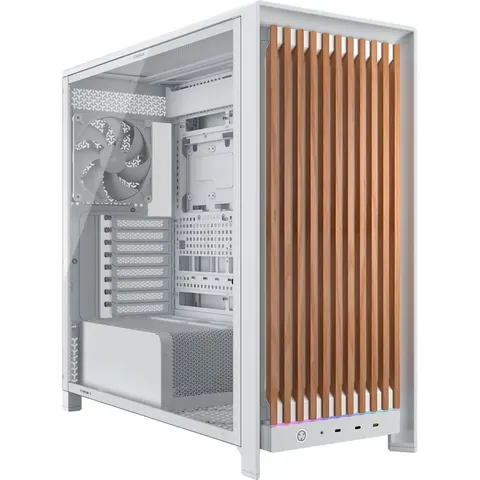 Corsair FRAME 5000D Wood RS Performance - PC-behuizing - Mid-Tower - Wit – afbeelding 2