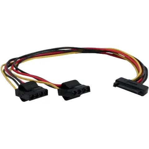 SATA (m) - 2x Molex (v) splitter - 0,30 meter – afbeelding 2