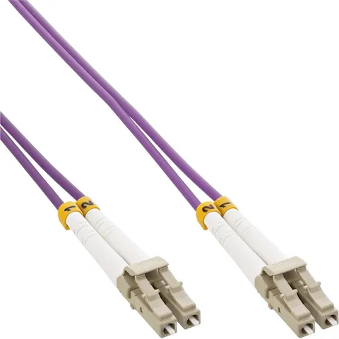 Premium LC Duplex Optical Fiber Patch kabel - Multi Mode OM4 - paars / LSZH - 2 meter – afbeelding 2