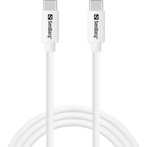 Sandberg - Oplader - USB-C > USB-C - 65W - 1M - Wit – afbeelding 2