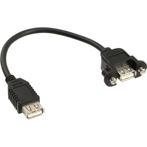 InLine 33441D USB-kabel USB A Vrouwelijk Zwart – afbeelding 2