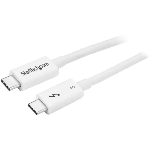 StarTech 0,5 meter Thunderbolt 3 USB-C kabel - 40 Gbps - wit – afbeelding 2