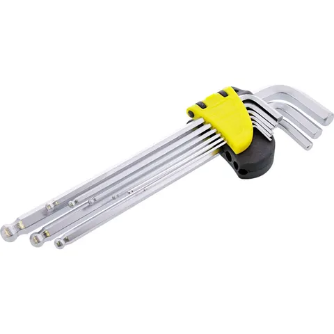 InLine® Zeskantsleutelset, lang, 9-delig – afbeelding 2
