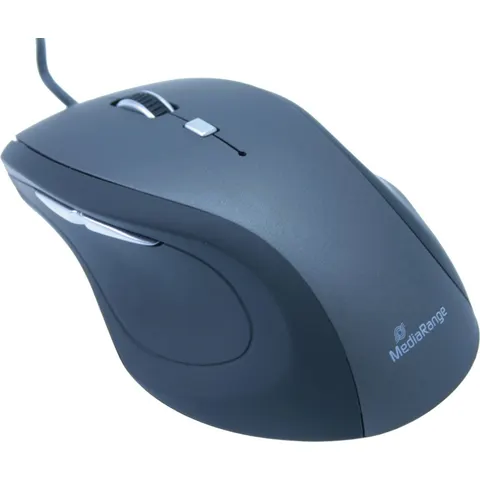 MediaRange Optical 5-button mouse, wired, black/grey – afbeelding 2