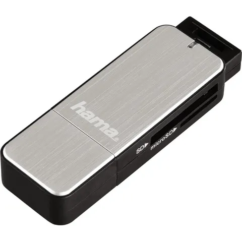 Hama USB 3.0 card reader SD/Micro SD, zilver – afbeelding 2