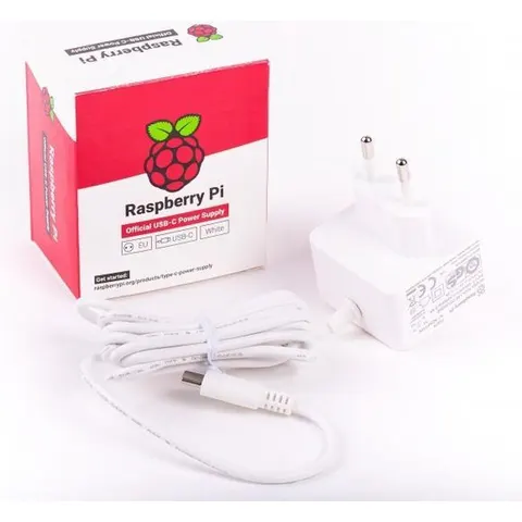 Raspberry Pi 4 / 400 voeding - EU stekker - USB-C - 5.1V - 3A - wit – afbeelding 2
