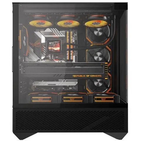 darkFlash - DY460 Black + 4 fans - Computerkast – afbeelding 2