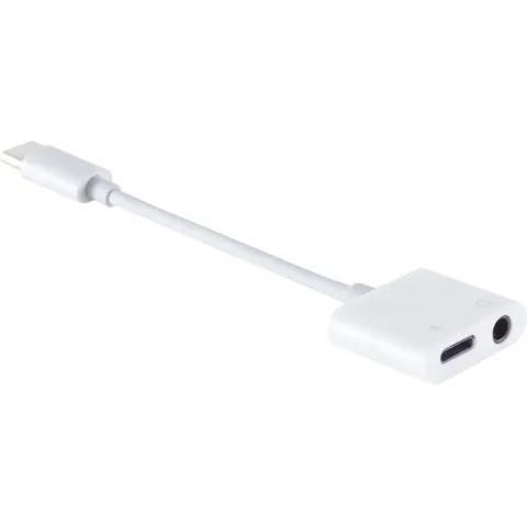 USB Typ C-Stecker / 3,5 Klinken- + USB C Buchse – afbeelding 2