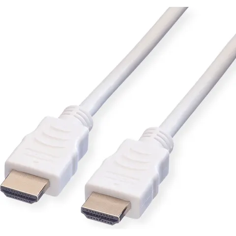 VALUE HDMI High Speed Cable met Ethernet M-M, wit, 5 m – afbeelding 2