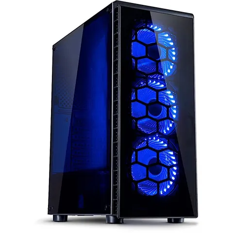 Inter-Tech CXC2 Blue Light | Midi Tower Case | Zwart – afbeelding 2