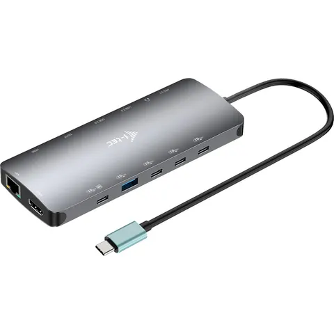 Hub USB i-Tec C31NANOTRIPLEDOCKPD Grijs – afbeelding 2
