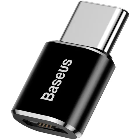Baseus - Mini - Micro USB naar USB-C adapter - zwart – afbeelding 2