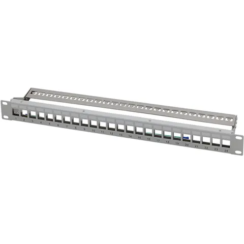 LOGILINK patchpaneel NK4057, 19", 24 keystone-modules, wit – afbeelding 2