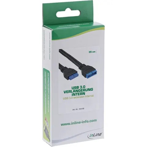 InLine® USB 3.0 interne verlengkabel M/F , 0.35m – afbeelding 2