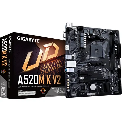 GIGABYTE A520M K V2 - Moederbord - Micro ATX - AMD A520 - Socket AM4 – afbeelding 2