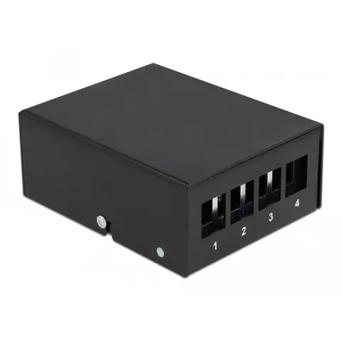 Delock Keystone Patch Panel 4 Port black – afbeelding 2