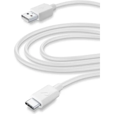 Cellular Line Usb kabel, usb-a naar usb-c 3m, wit – afbeelding 2