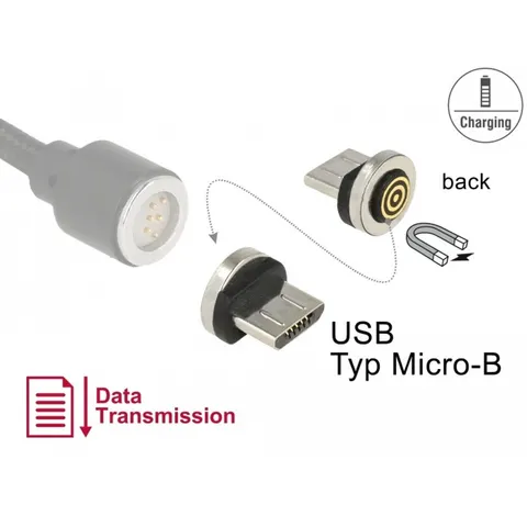 Delock Magnetic Adapter USB Type Micro-B male – 65932 – afbeelding 2