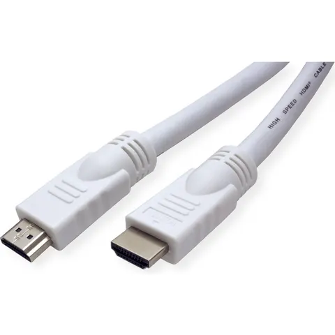 VALUE HDMI High Speed Cable met Ethernet M-M, wit, 15 m – afbeelding 2
