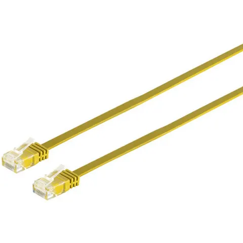 Patchkabel-Flachkabel U/UTP cat. 6 slim gelb 3m – afbeelding 2