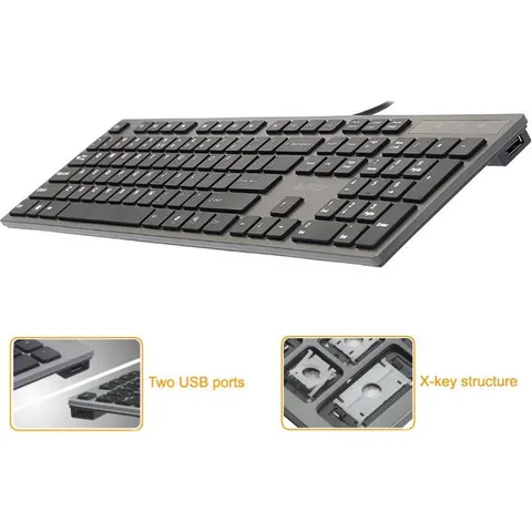 A4Tech Toetsenbord KV-300H Slanke USB-hub USB – afbeelding 2