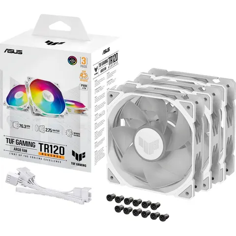 TUF GAMING TR120 ARGB REVERSE 3IN1 White – afbeelding 2