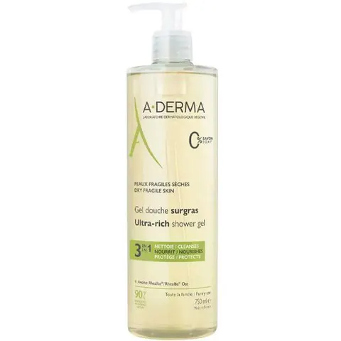 A-Derma Gel douche hydratant Essential Range 500 ml – image 2
