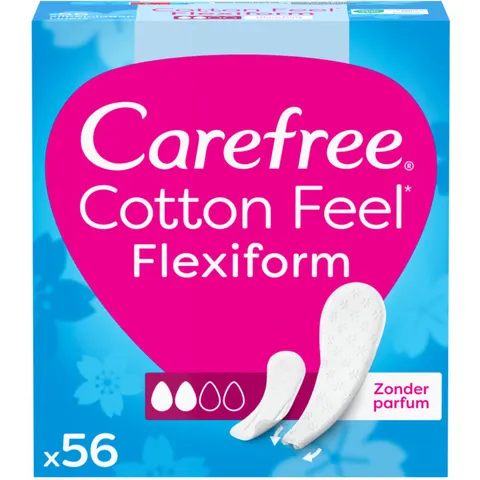Carefree Cotton Feel Flexiform Small / Medium 56 stuks – afbeelding 3