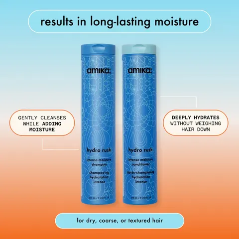 amika hydro rush moisture shampoo 275 ml – afbeelding 2