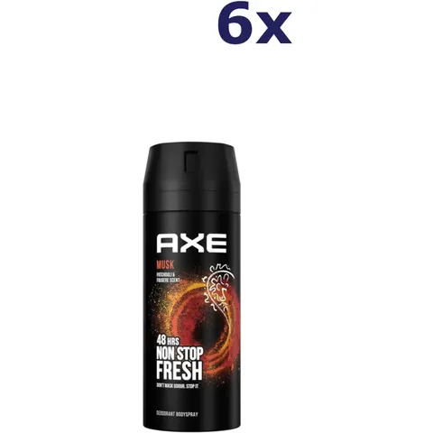 6x Axe Deospray - Musk 150 ml – afbeelding 2