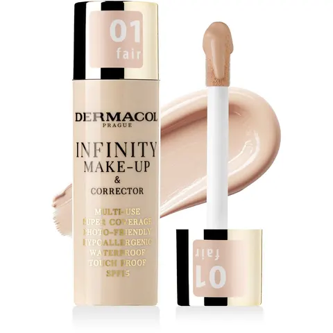 Dermacol Infinity Make-up & Corrector Foundationcrème, 01 Fair, 20 g – afbeelding 3