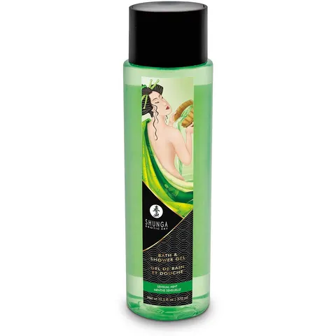 Shunga - Bath & Shower Gel Sensual Mint 370 Ml – afbeelding 2