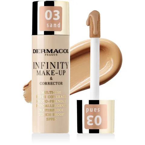 Dermacol Infinity Make-up & Corrector Foundationcrème, 03 Sand, 20 g – afbeelding 4