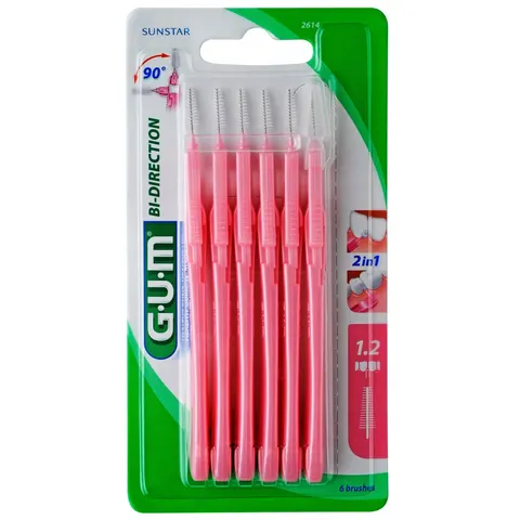 Interdentale ragers roze, 6 stuks – afbeelding 2