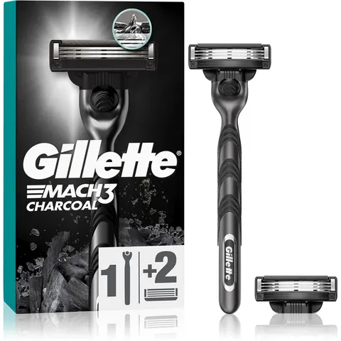 Gillette Mach3 Charcoal Razor + 2 Replacement Blades – afbeelding 3